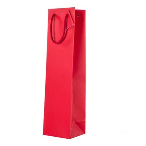 Borsa portabottiglie Decoration Lusso rosso 10+9xH.39 cm - conf. 10 pz - SHB881R
